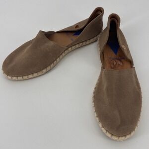 Verbenas Carmen Suede Espadrille Women 40 Flats Brown